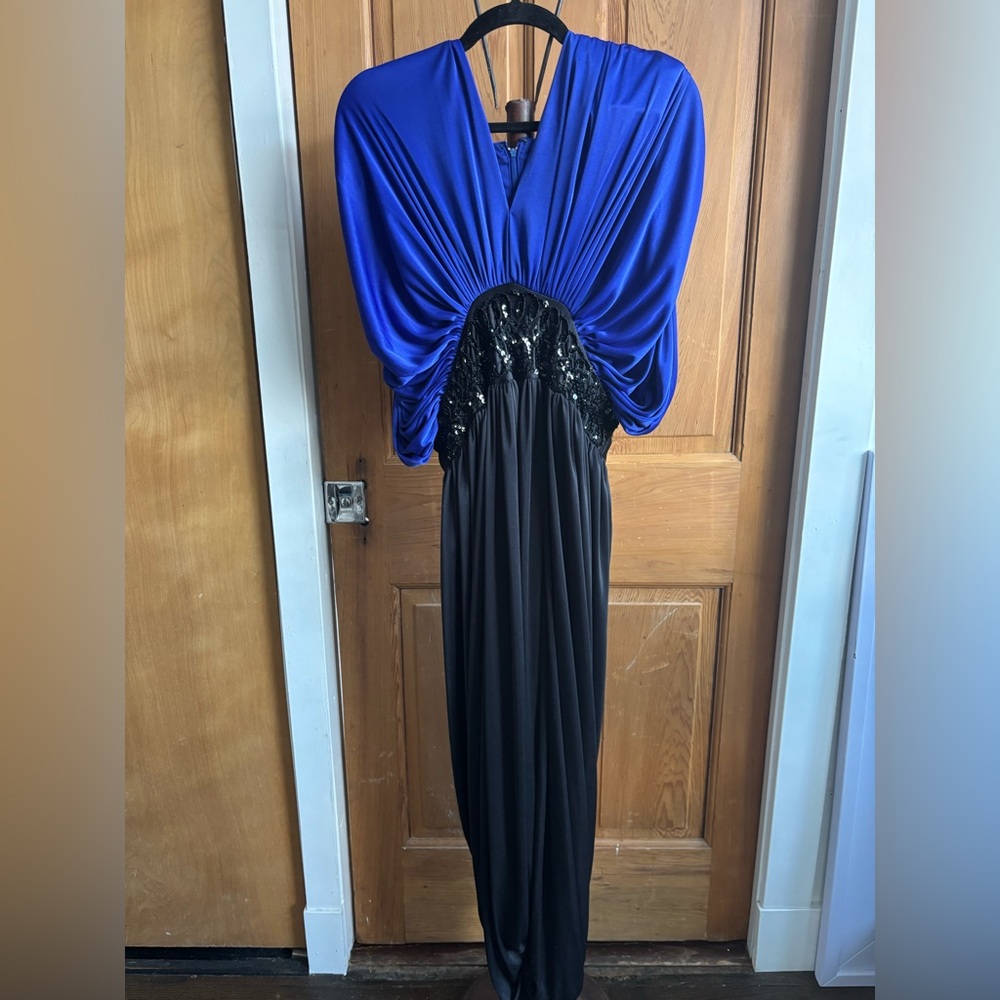 Only Royal Blue and Black Maxi Dress